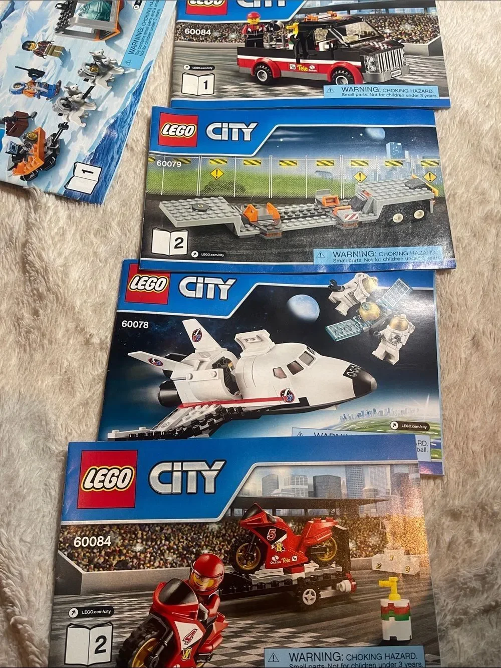 LEGO City Blue White Instruction Booklets - Multiple Sets